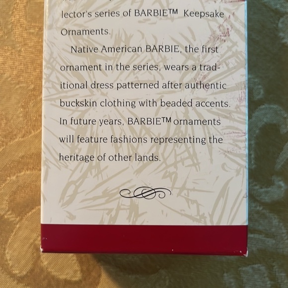 NWT Native American Barbie Dolls of World First of Series Hallmark ORNAMENT Xmas - Picture 8 of 12